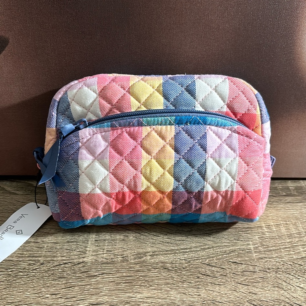 VB Medium Cosmetic Bag- Tropical Plaid NWT
